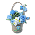 Handgemachter Geschenkkorb in Hellblau