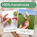 Handgemachtes gehäkeltes Maiglöckchen mit filigranen Blüten und grünen Blättern