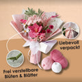 Gehäkelter Blumenstrauß mit langlebigen, pflegefreien und besonderen Blumen als Alternative zu einem frischen Strauß