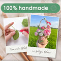 Gehäkelter Blumenkorb als handgemachte Geschenkidee